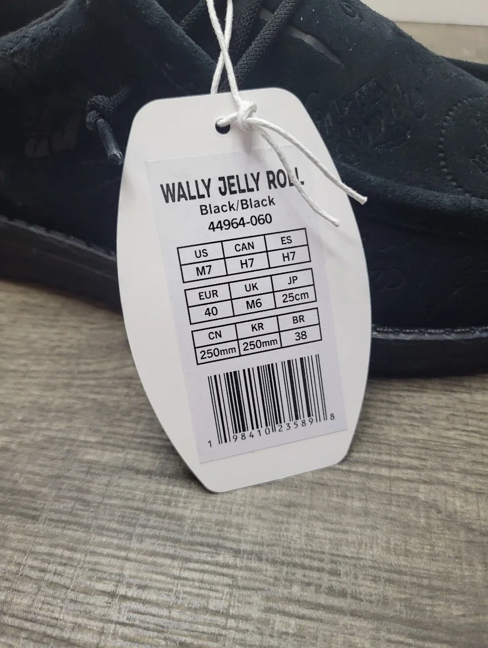 Hey Dude X Jelly Roll Wally Black Suede Shoes Men’s Size 7 Limited Edition New